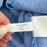 J.Crew  Classic Fit Beach Shirt Blue Linen Cotton Tunic Dress Long Sleeve Medium Photo 9