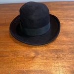 Banana Republic  Black Wool Fedora Hat M/L 100% Angora Rabbit Hair Made in Italy Photo 2