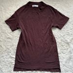 Free People  FP Beach Brown Oversized Crewneck T-shirt Dress Coverup Photo 2