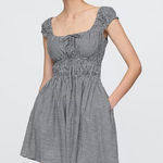 Gap NWT  Black and White Gingham Mini Dress small petite Photo 0