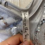 Lucy in the Sky Shimmering Silver Sequin Dress Size S Photo 7