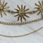 Womens Draped Sun Face Concho Chain Link Belt Gold Tone One Size (OS) ✨ Photo 4