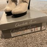 Charlotte Russe Ivory Tall Faux Suede Boot Photo 5