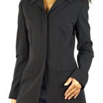 Ellen Tracy Linda Allard Wool Hidden Button Blazer Photo 0