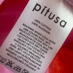 Pitusa Pink Polka Dot Babydoll Mini Dress Puff Sleeves Open Back Size Small NWT Photo 11