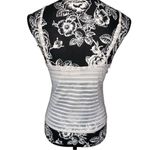 Y2K Soft Sensations Striped Padded Cami Top Vintage Beach Built In Bra Summer White Size M Photo 1