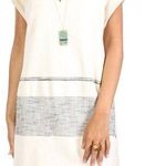 Rag and Bone Dress elsa tunic shift leather trim Cream (xsmall) minimalist coastal Photo 0