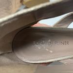 Donald Pliner Size 9 N Jenkin Gold Metallic Leather Wedge Sandal Back Zip Cutout Photo 4