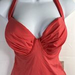 Tommy Bahama 36D Tankini Top Sunkissed Solids Pearl Underwire Halter Melon Berry Photo 3