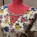 JustFab Fit Ruffle Sleeve Lace Up Dress size M Photo 5