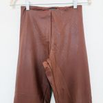 Naked Wardrobe NWOT‎  Vegan Leather High Waist Leggings Brown Size Medium Photo 2