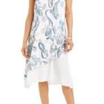 JM Collection paisley print asymmetrical layered tank flowy dress NEW Size M Photo 1