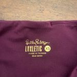 Lilly Pulitzer Lilly Pulitzer Leggings XS High Rise Maroon Gold Anything Is Possible Luxletic Photo 1