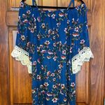 A Byer Floral off-shoulder mini dress Photo 0