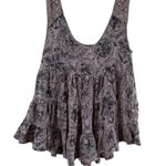 Free People  Gray Asymmetrical Embellished Tank Top Photo 2