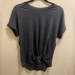 Lou & grey  Dark Blue 100% Linen Front Knot T-Shirt. Photo 3
