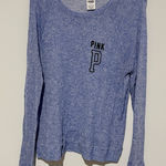 PINK - Victoria's Secret Victoria’s Secret Pink Light Weight Sweater long Sleeve Top light‎ blue large Photo 0