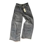 By Together  wide leg raw hem high rise jeans Photo 1