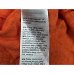 Chico's  Orange V Neck Blouse Embroidered Puff Sleeve Shirt Size 2 - Large Photo 3