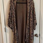 I Joah Women’s Cardigan Sz Large Cheetah Print open front cardigan Brown Photo 0