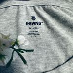 K-Swiss heather gray/black write out logo backspin crop tank top Photo 2
