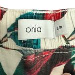 ONIA  Mila Tropical Leaf‎ Print White Pants Wide Leg Swim Beach Cover Up Size S Photo 2