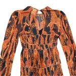 Farm Rio Giraffes Puff Sleeve Maxi Dress in Brown Multi, Size XS Photo 8