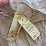 Elan  NWT $95 Cream Colored Strapless Jumpsuit Sz L Photo 2
