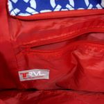 Travelon Red & Blue Geometric Travel Tote Bag With Zipper Closure & Inner Pocket Photo 9