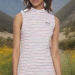 Marvel NWT Y2K  Her Universe Captain America Striped Mockneck Tank Top‎ Size M Photo 0