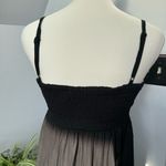 1. State Black Maxi Dress w/ Spaghetti Straps Empire Waist &‎ Cream Crochet Trim size XS Photo 6