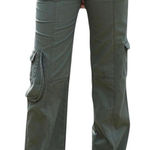 Brandy Melville OS Kim cinch waist Army green cargo pant P 3097 Photo 0