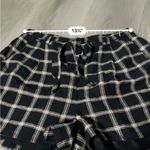 American Eagle Navy Blue & Gray Plaid Tie Waist Shorts Size M NEW Photo 7