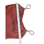 The Limited  XS Brown Lace Trim Tank Top Spaghetti Strap Stretch Sequins Y2K 90s Photo 9