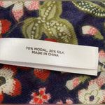 Talbots Talbot’s Navy Silk Blend AOP Floral Summer Women’s Scarf Photo 6