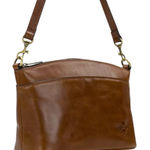 Patricia Nash  Small Arlee Leather Crossbody Bag Cognac Tan MSRP 159.00 Photo 0