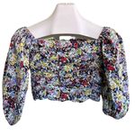 ZARA puffy sleeve floral smocked blouse Photo 6