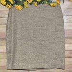 Anne Klein Ladies 2 Piece Gold Metallic Linen Blend Skirt Suit Size 12 Career Photo 8