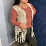 Forever 21 Beige Sleeveless Cardigan Size S Photo 3
