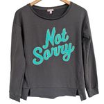 Juicy Couture NOT SORRY Carpet Applique Sweater Photo 0