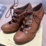 Francesca's Francesca nude block high heel loafers/oxfords, size 7 Photo 0