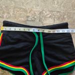 Jamaica y2k 90s 2000s boho retro festival concert Women's Shorts Small Black Photo 6