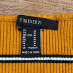 Forever 21  Mustard Striped long sleeve Crop Top Photo 3