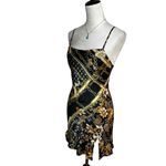 Princess Polly Chain & Floral Satin Lucci Slip Mini Dress 2 XS | Clubwear NYE Photo 3