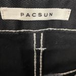 PacSun  Black 90’s Boyfriend Carpenter Denim Jeans with White Stitching Photo 4