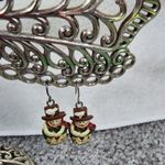 Snowman Dangle Drop Earrings Pierced Hook Ear Wires Christmas Winter Holiday Photo 10