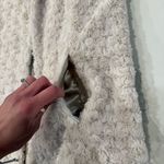 Altar'd State Altar’d State Plush Faux Fur Long Vest Womens Small Cream Cozycore Lined Pockets Photo 3