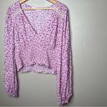 ASTR  The Label Pink Fuchsia Floral XL Peplum Blouse Photo 2