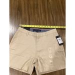 Tommy Hilfiger  Womens Khaki Chino Hollywood Slim Shorts 5" Flat Front Sz 6 NWT Photo 4