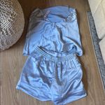 Victoria's Secret  Sky Blue Satin Pajama Set Photo 3